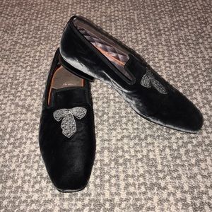 Black Velvet Loafers